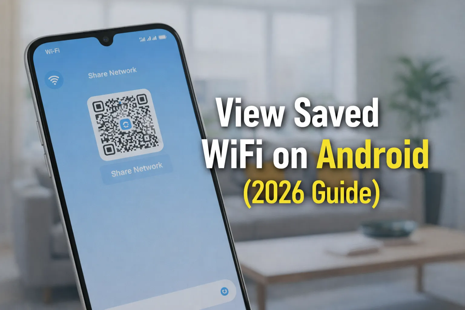 See saved WiFi password on Android without root using QR code method