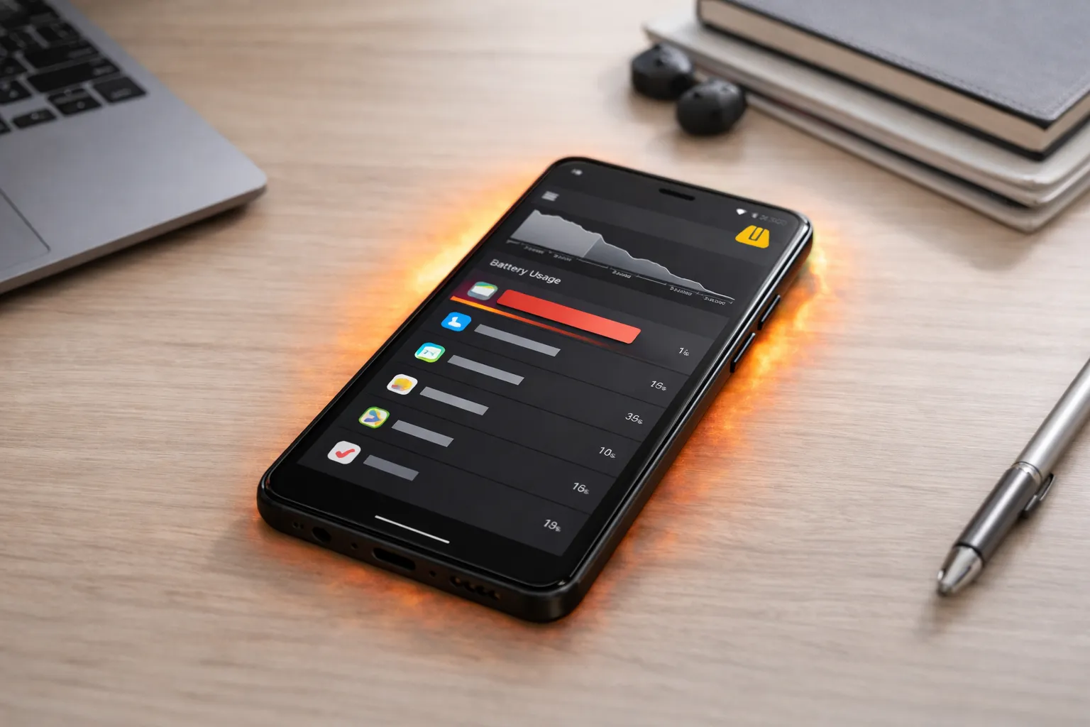 Android phone showing high battery usage by Android System
